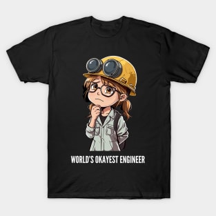 World's Okayest Construction Engineer v4 T-Shirt